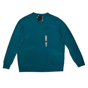Tricots St. Raphael Men's Size 2XL V-Neck Pullover Sweater Teal Blue Acrylic NWT